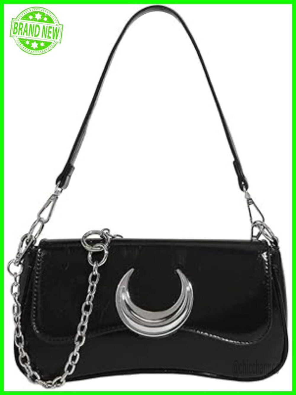 Multi-Ways Moon Purse Y2k Crossbody Crescent Bag Double Straps Satchel Shoulder